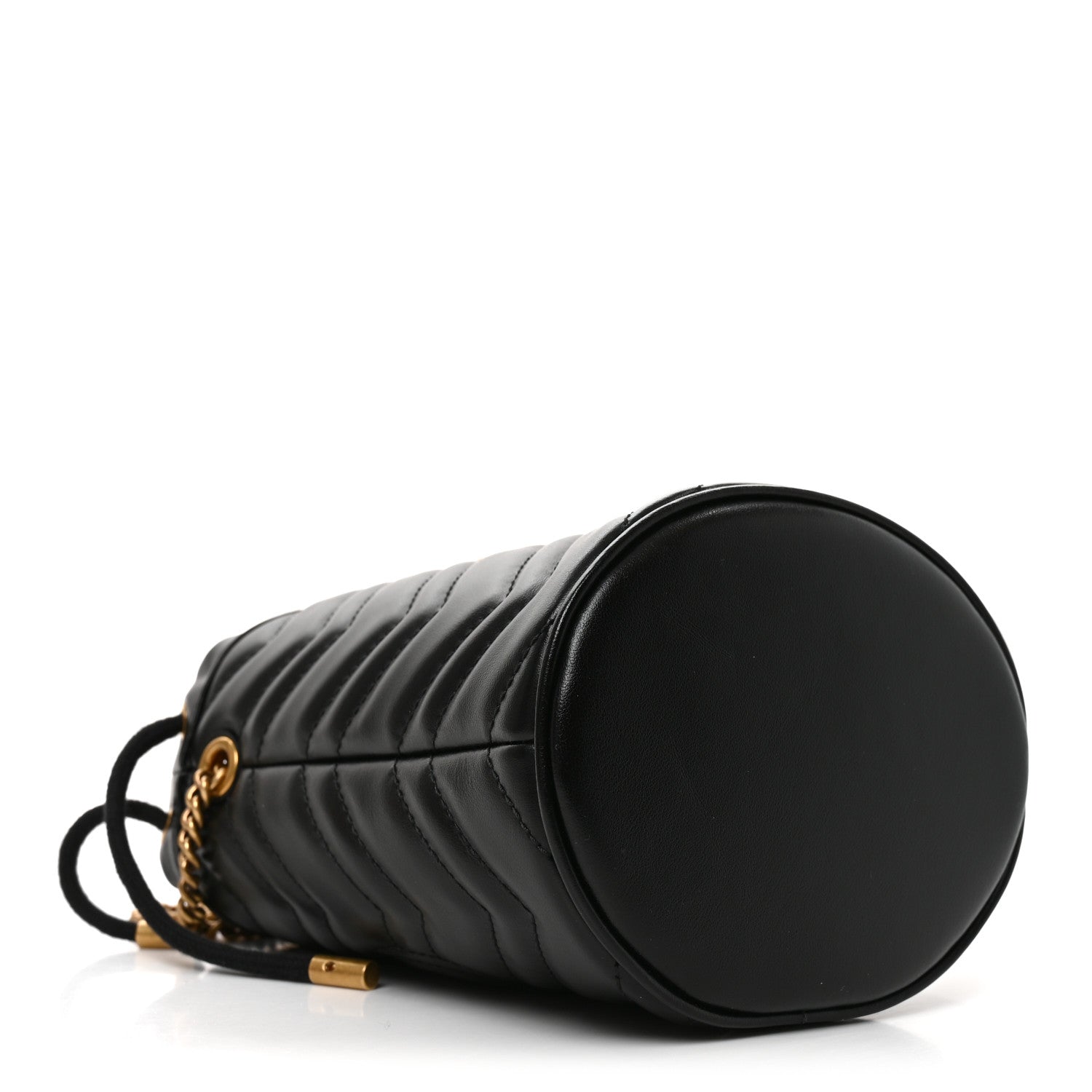 Gucci Calfskin Matelasse Mini GG Marmont 2.0 Bucket Bag Black 4 of 11