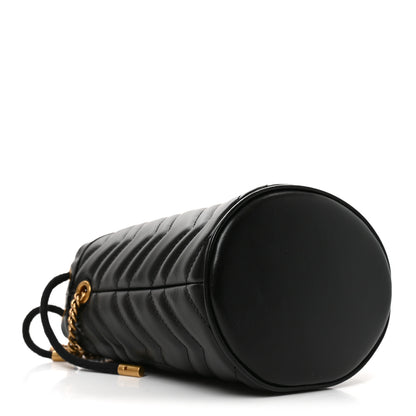 Gucci Calfskin Matelasse Mini GG Marmont 2.0 Bucket Bag Black 4 of 11