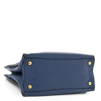 Prada Saffiano Soft Triple Pocket Tote Bluette 4 of 14