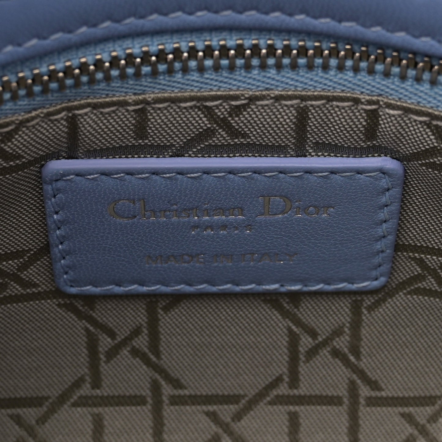 Lambskin Cannage Mini Lady Dior Blue