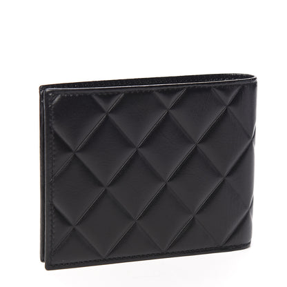 Chanel Calfskin Quilted Mens Small Pour Monsieur Wallet Black 2 of 8