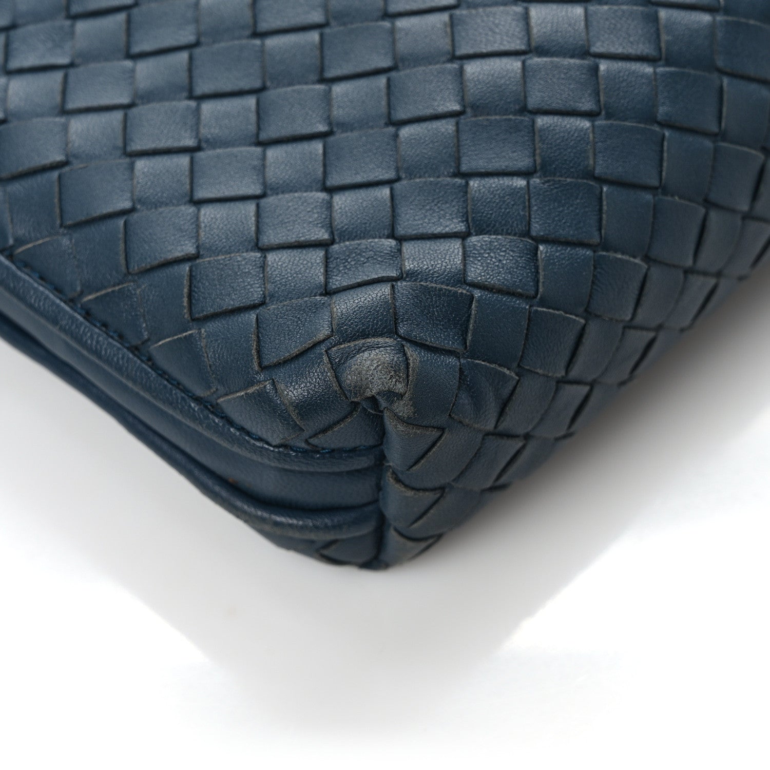 Bottega Veneta Nappa Intrecciato Nodini Crossbody Messenger Blue 9 of 10