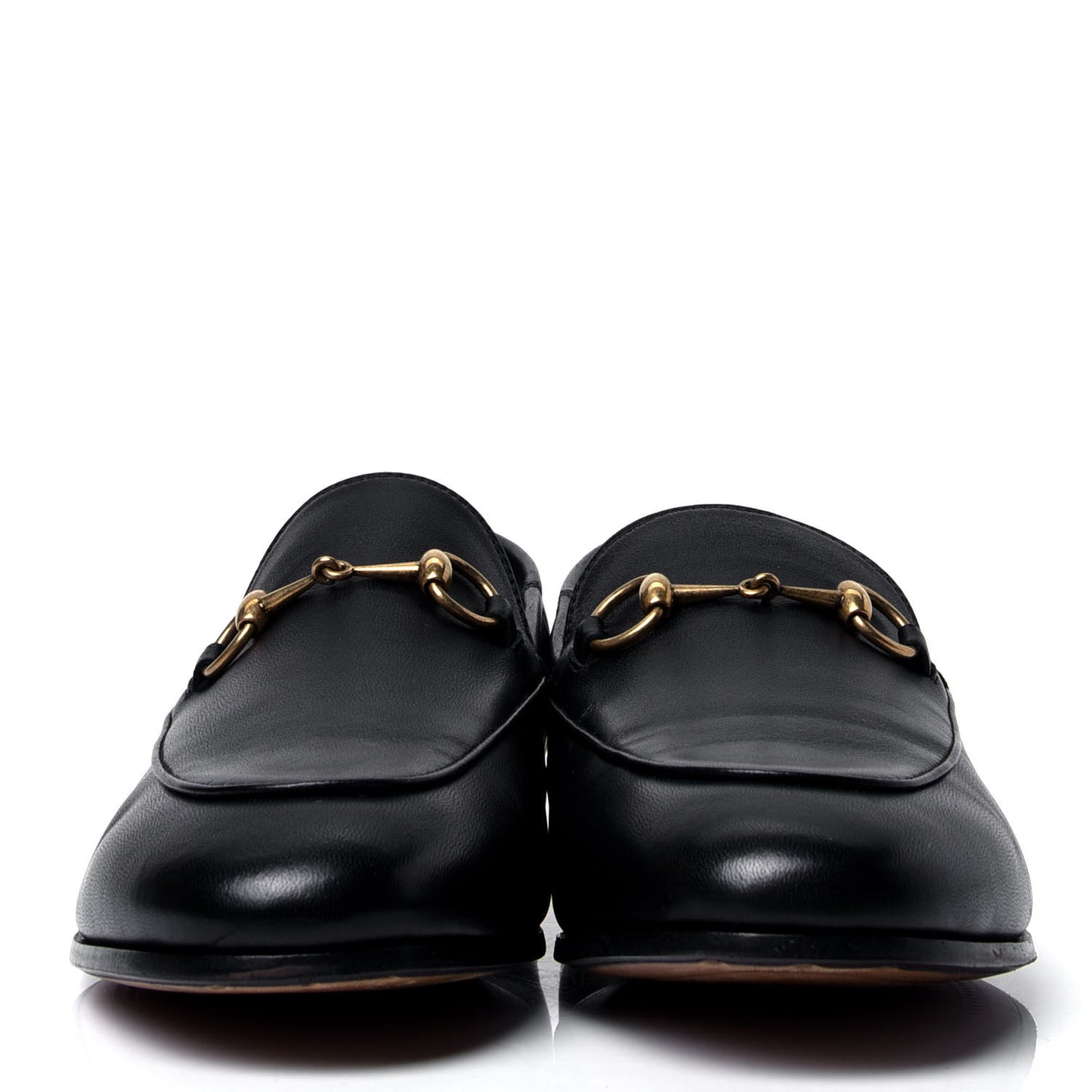 Lambskin Womens Brixton Horsebit Loafers 39.5 Black