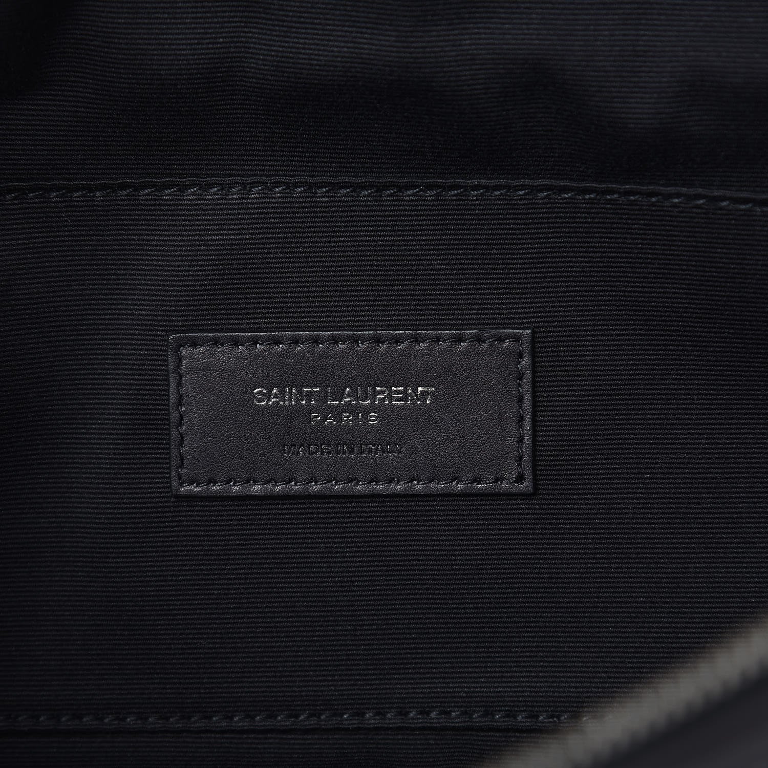 Saint Laurent Lambskin Glitter Belt Bag Metallic Black 7 of 11