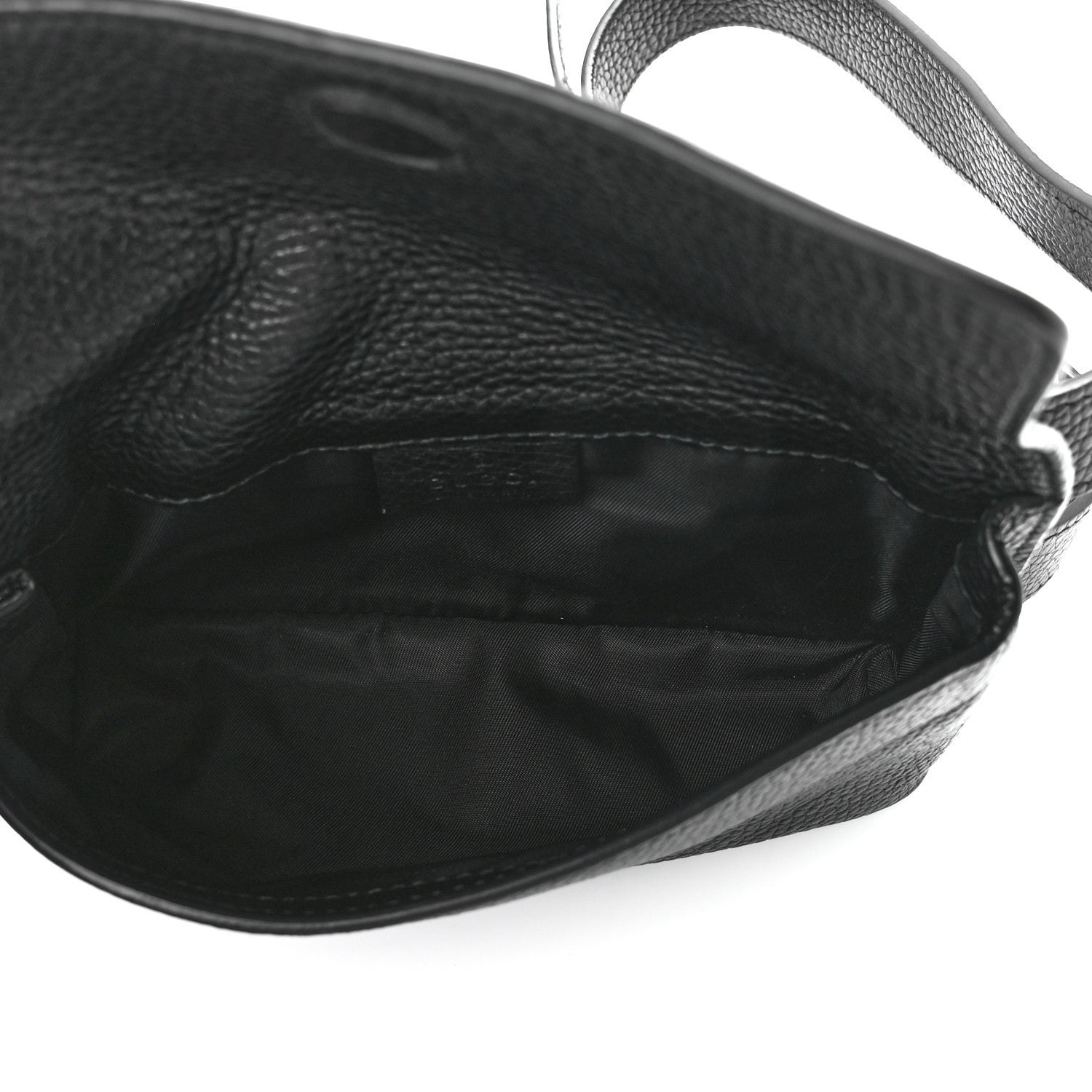 Gucci Pebbled Calfskin Soho Flap Belt Bag Black 5 of 11