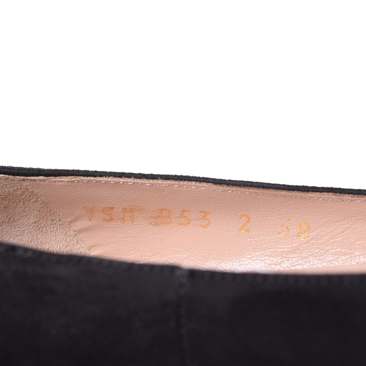 Suede Ankle Strap Ballerina Flats 38 Black