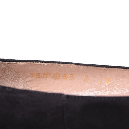 Valentino Garavani Suede Ankle Strap Ballerina Flats 38 Black 10 of 11