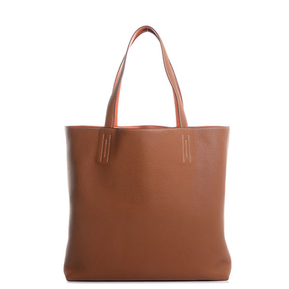 Hermes Taurillon Clemence Double Sens 36 Reversible Tote Gold and Orange 1 of 11
