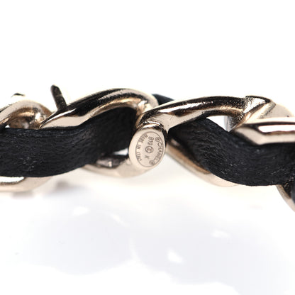 Chanel Lambskin Pearl More Is More CC Chain Hoop Earrings Gold Black 4 of 8