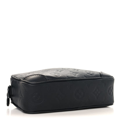 Louis Vuitton Calfskin Monogram Shadow Trocadero Wearable Wallet Black 4 of 10