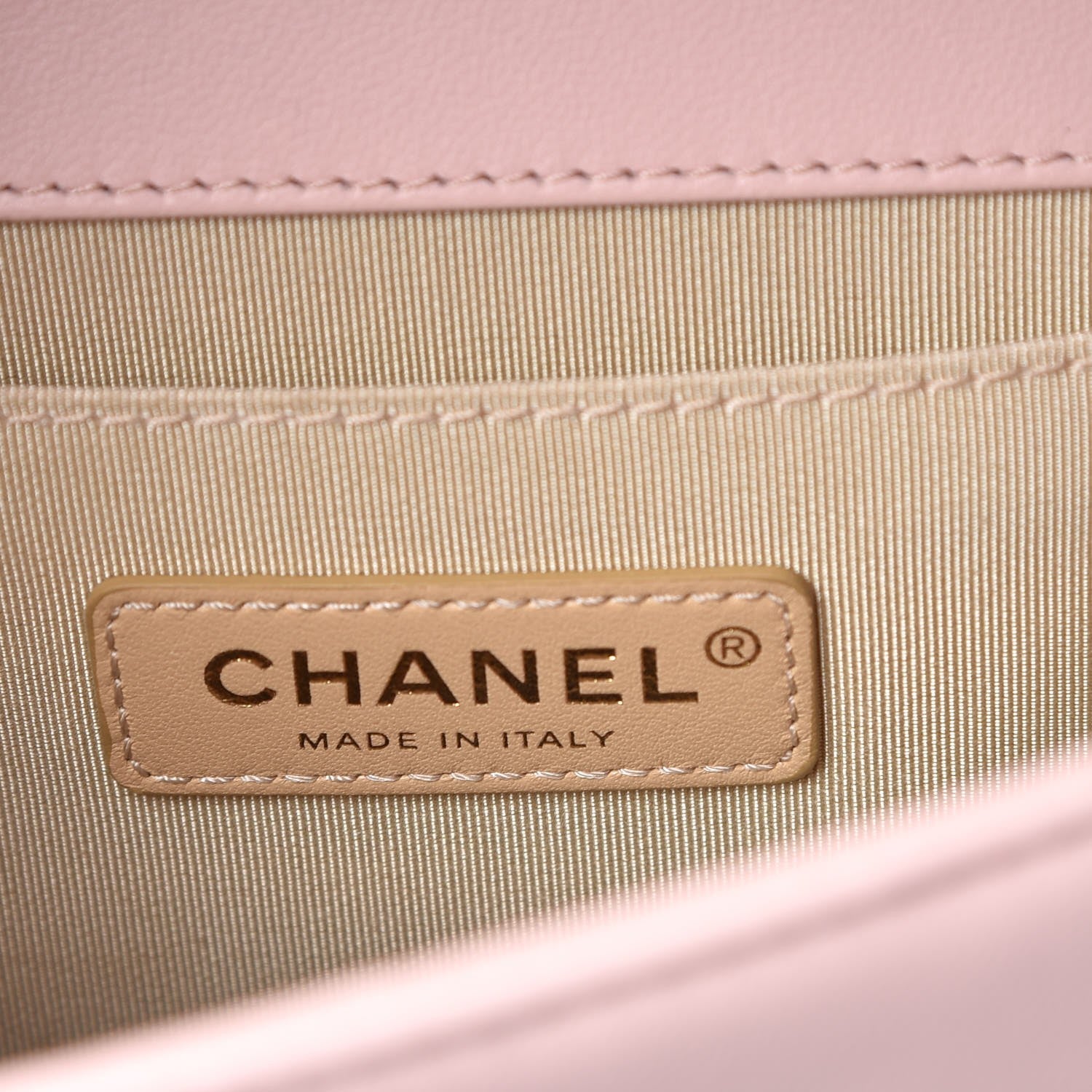Chanel Lambskin Quilted Medium Chain Detail Boy Flap Light Pink 7 of 10