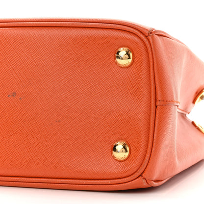 Prada Saffiano Lux Galleria Double Zip Tote Papaya 9 of 11