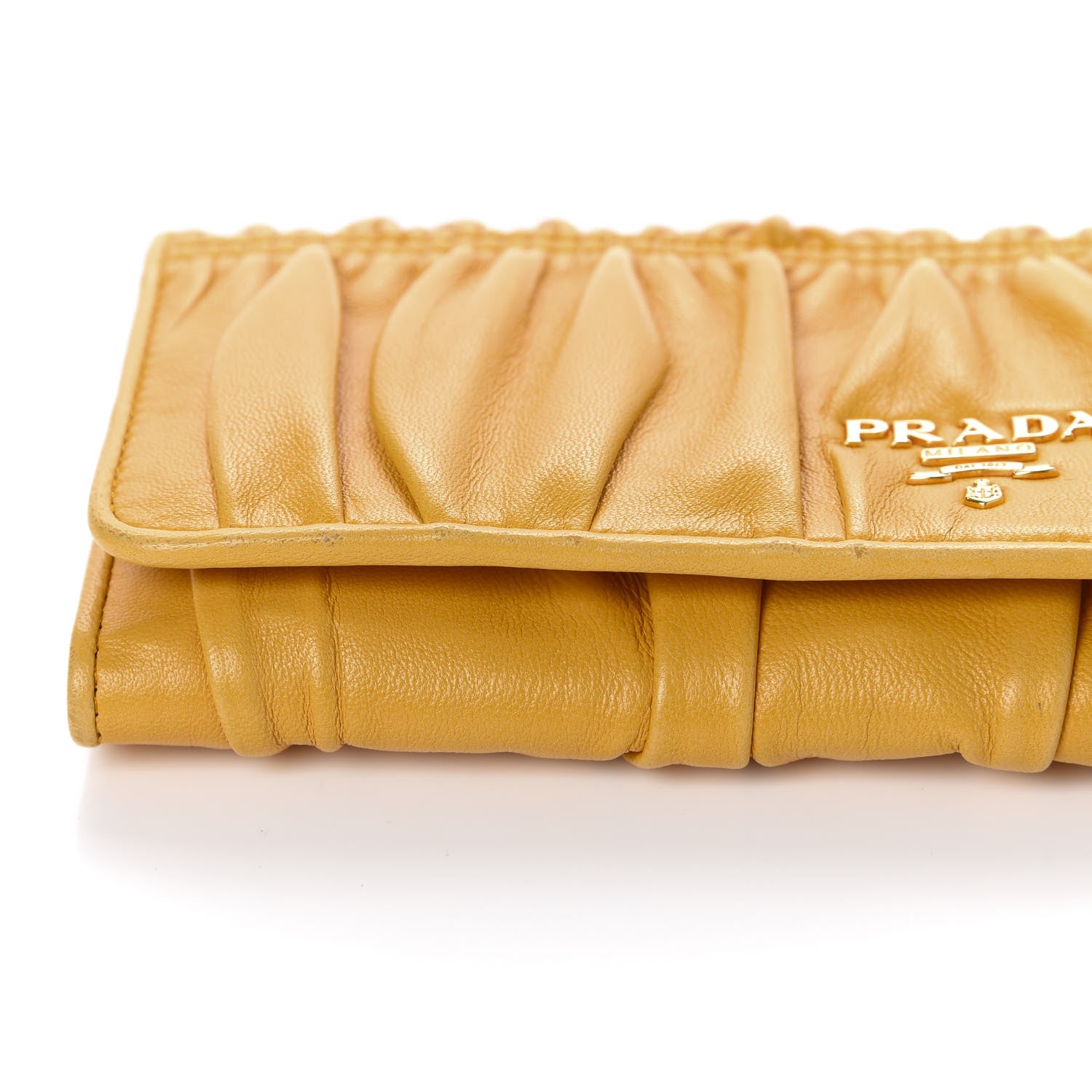 Prada Nappa Gaufre Continental Wallet Ginestra 8 of 16