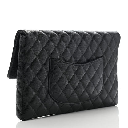Chanel Caviar Quilted Flap Clutch Black 2 of 10