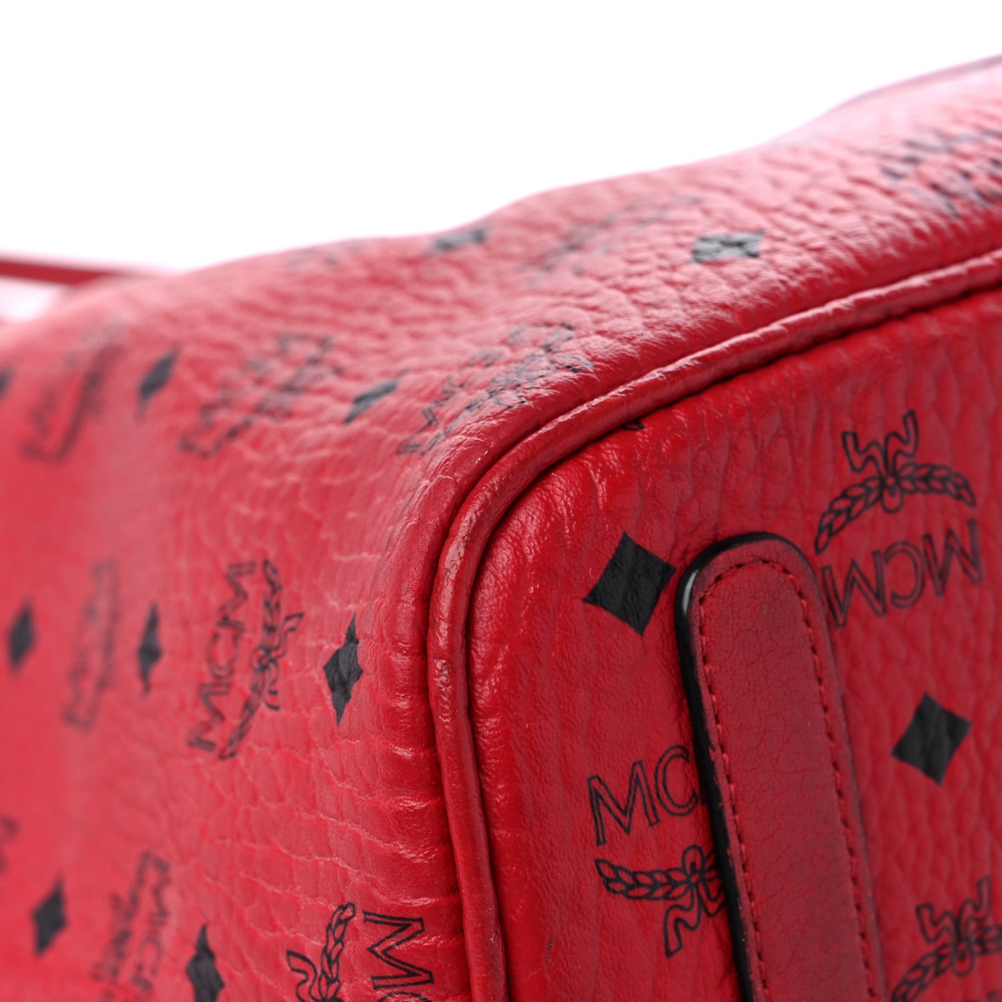Visetos Medium Liz Reversible Shopper Tote Ruby Red