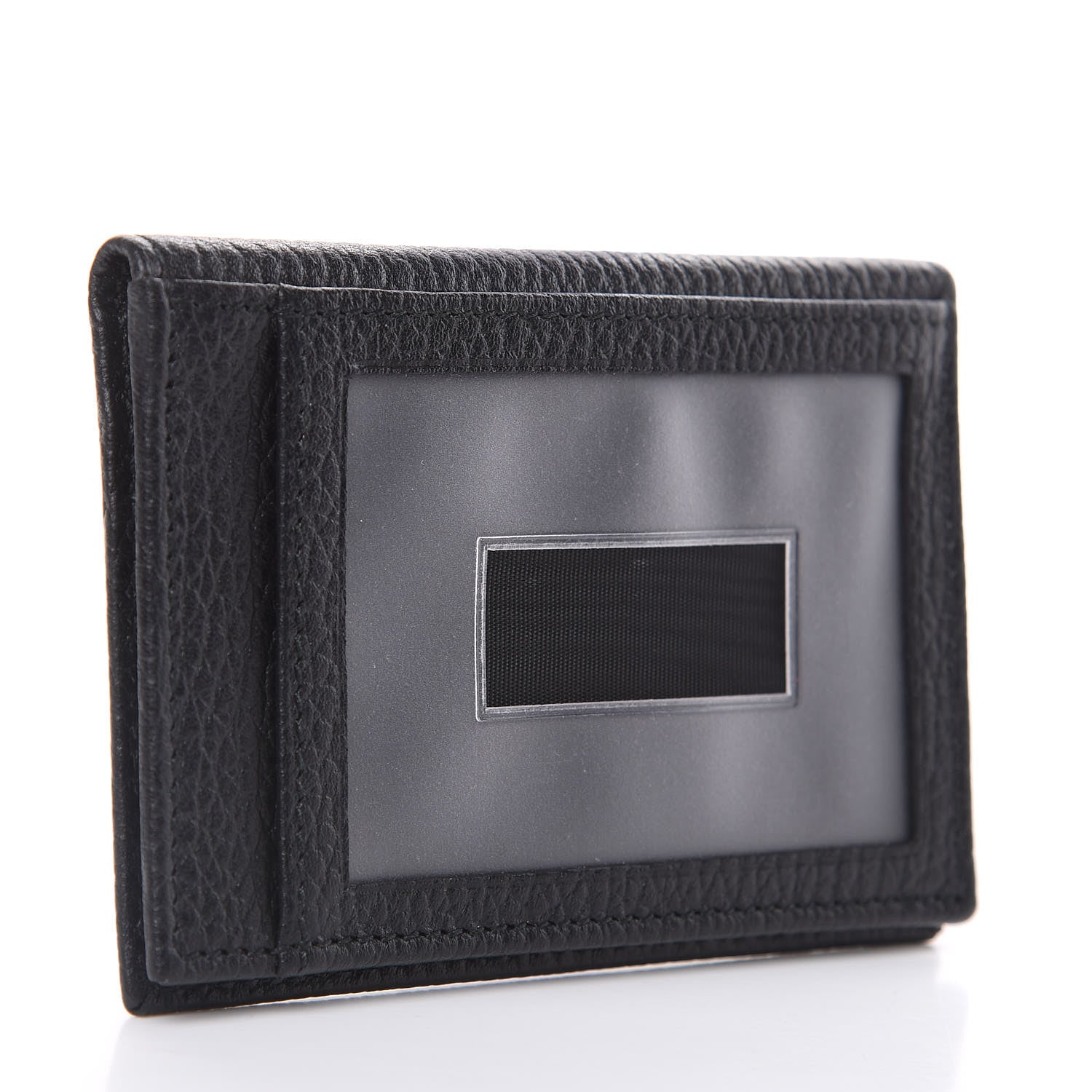 Gucci Dollar Calfskin Swing Train Pass Card Case Black 3 of 7
