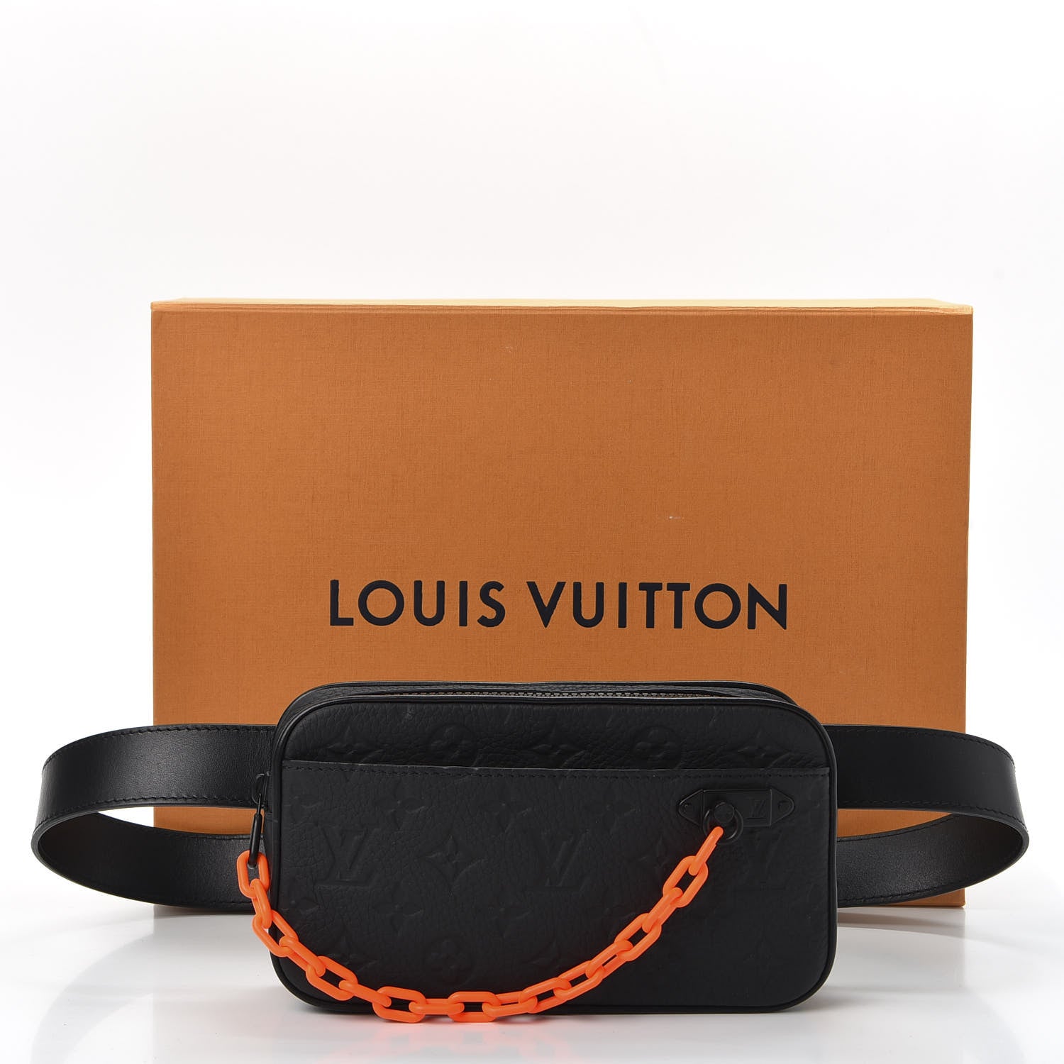 Louis Vuitton Taurillon Monogram Uniformes Solar Ray Soft Pochette Volga Belt Bag Black 10 of 10