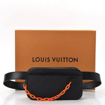 Louis Vuitton Taurillon Monogram Uniformes Solar Ray Soft Pochette Volga Belt Bag Black 10 of 10