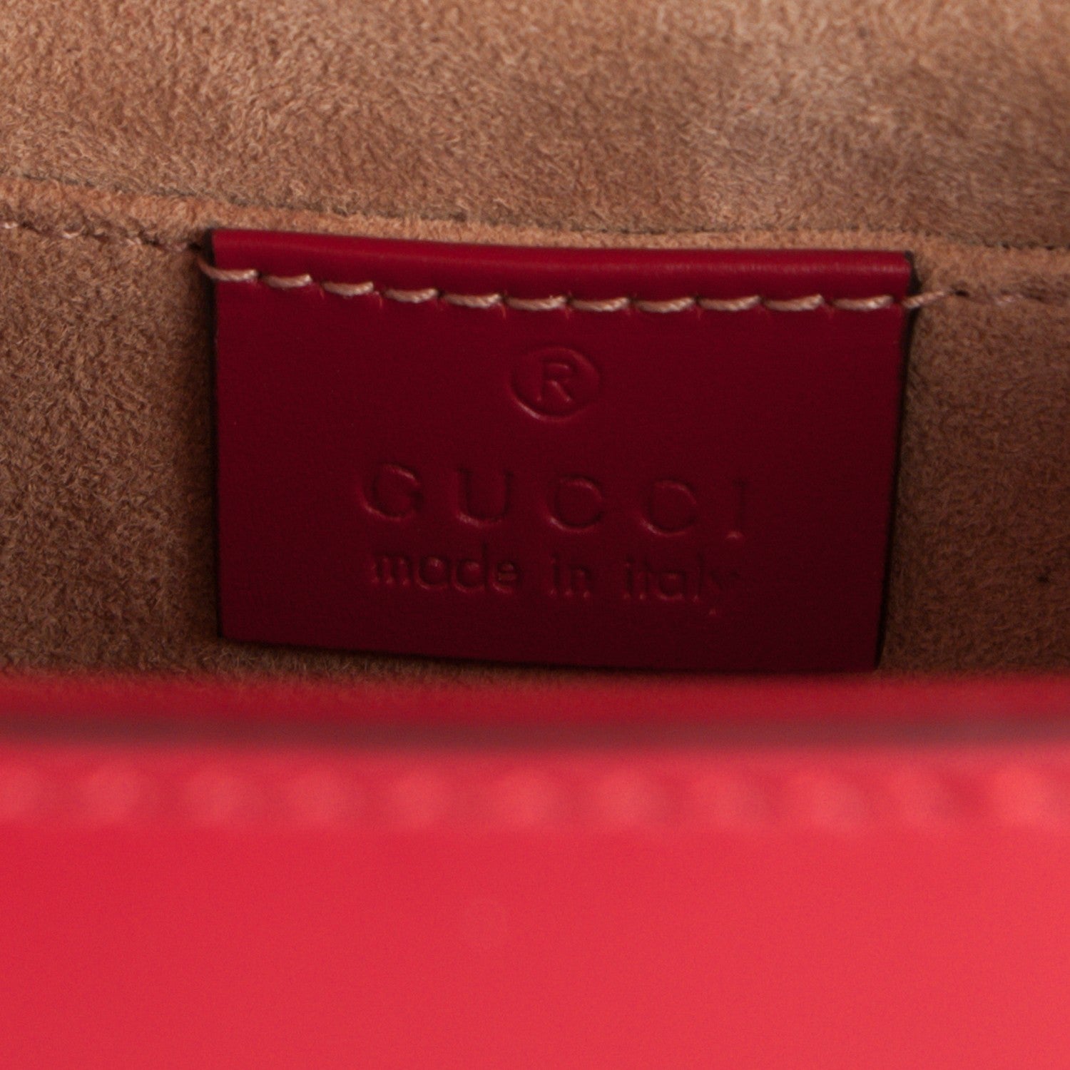 Gucci Calfskin Mini Sylvie Top Handle Bag Hibiscus Red 6 of 7
