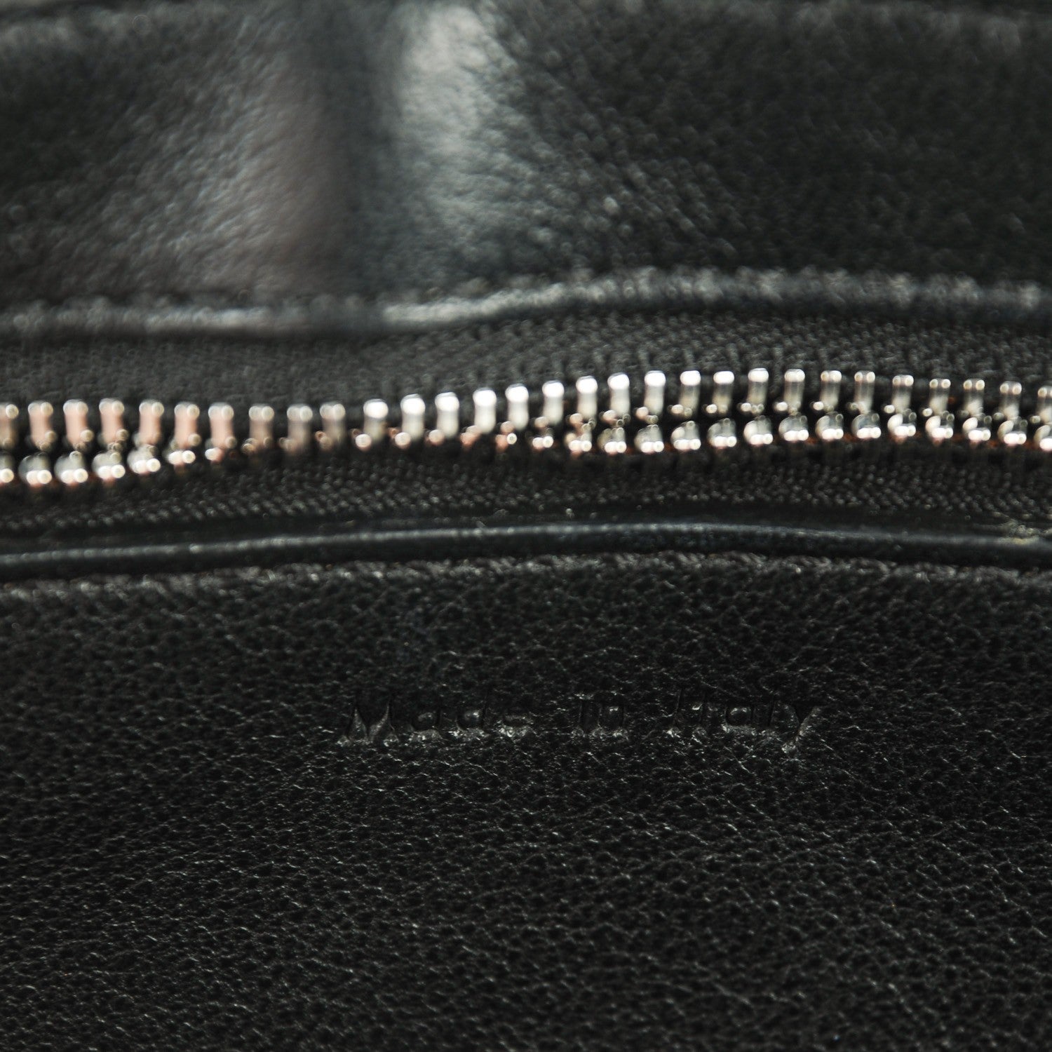 Celine Textured Calfskin Small Bi-Color Edge Shoulder Bag Black Cream 7 of 9