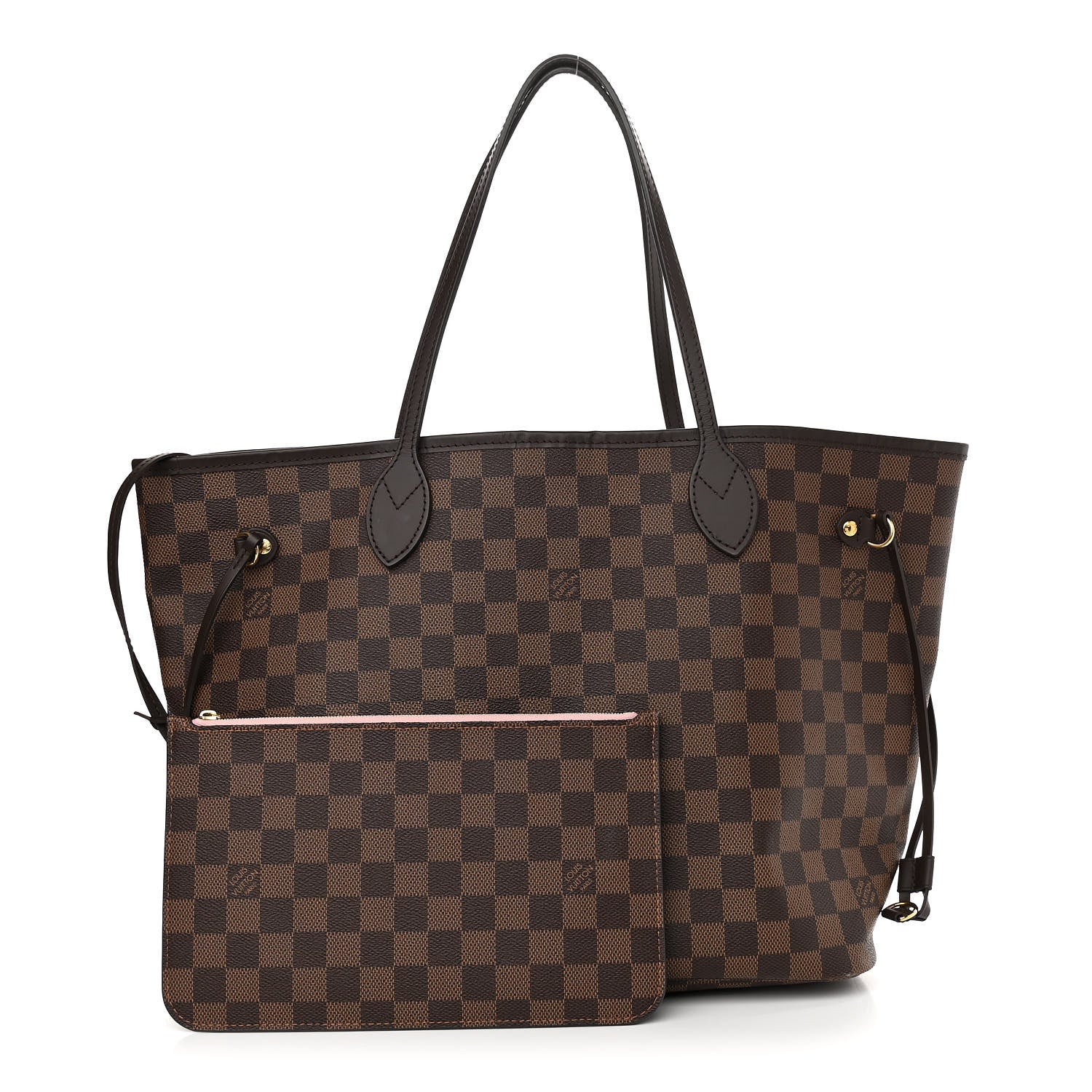 Louis Vuitton Damier Ebene Neo Neverfull MM Rose Ballerine 3 of 12