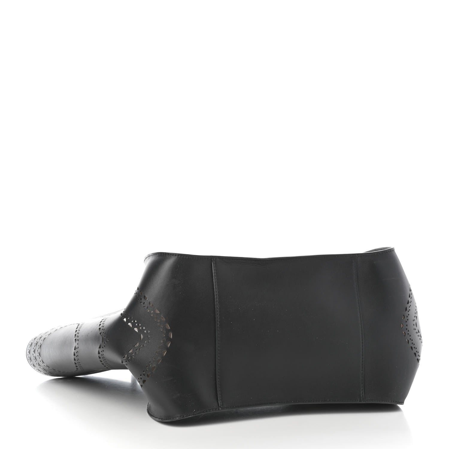 Alaia Calfskin Laser Cut Lili 24 Tote Black 3 of 4
