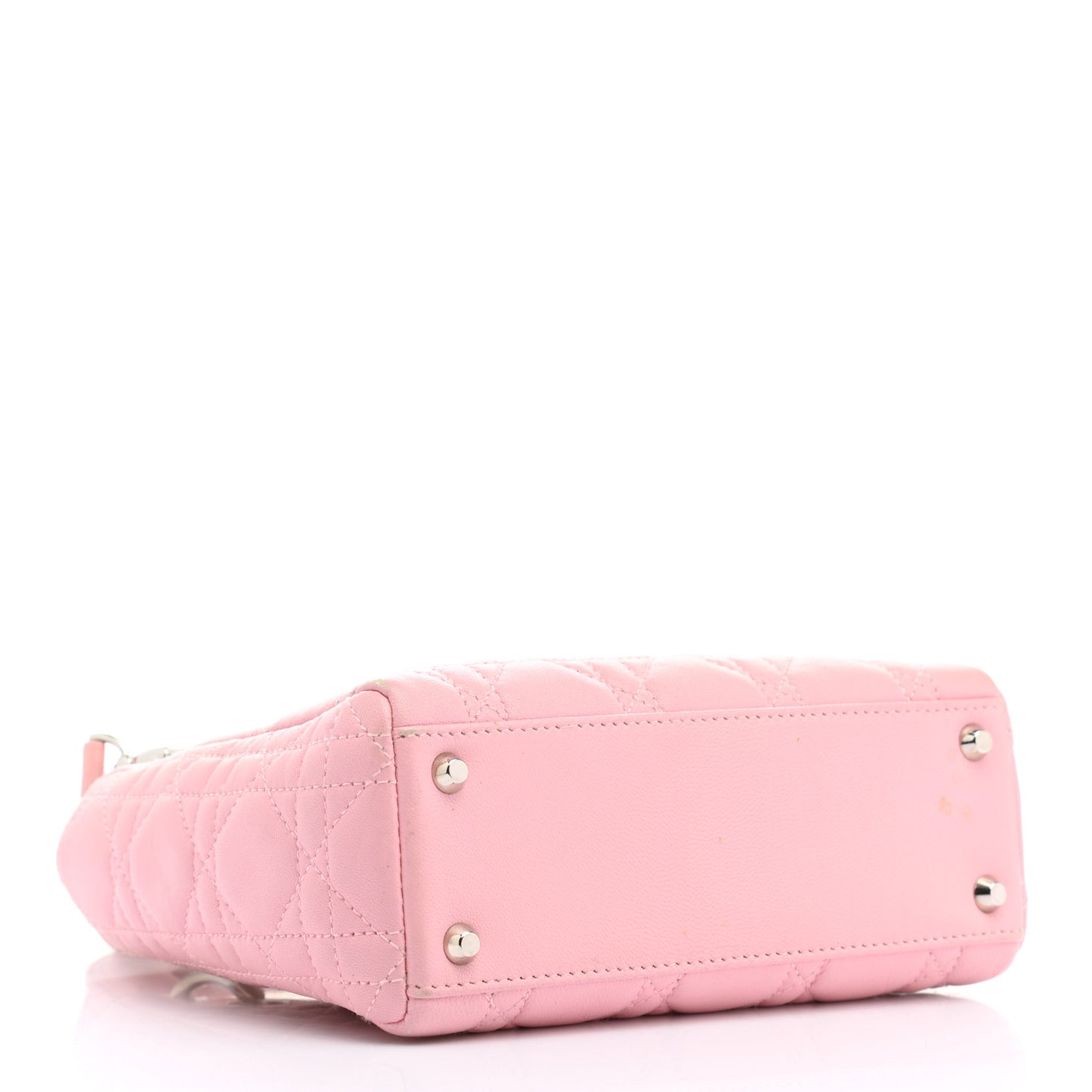 Lambskin Cannage Mini Lady Dior Rose Clair