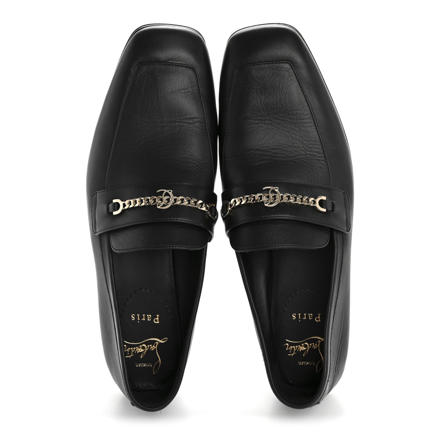 Christian Louboutin Calf Glove Womens MJ Mock Flat Loafers 39 Black 3 of 18