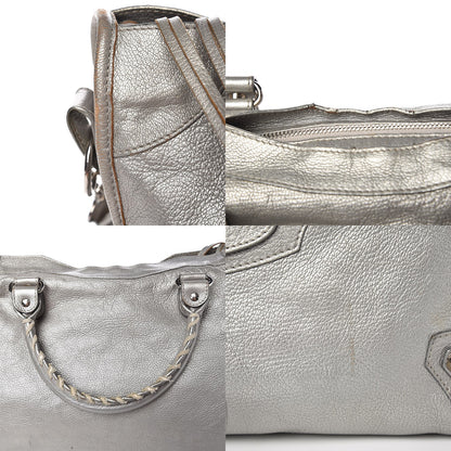 Balenciaga Pearlescent Goatskin Classic Palladium Hardware City Gris Gris Light 12 of 12