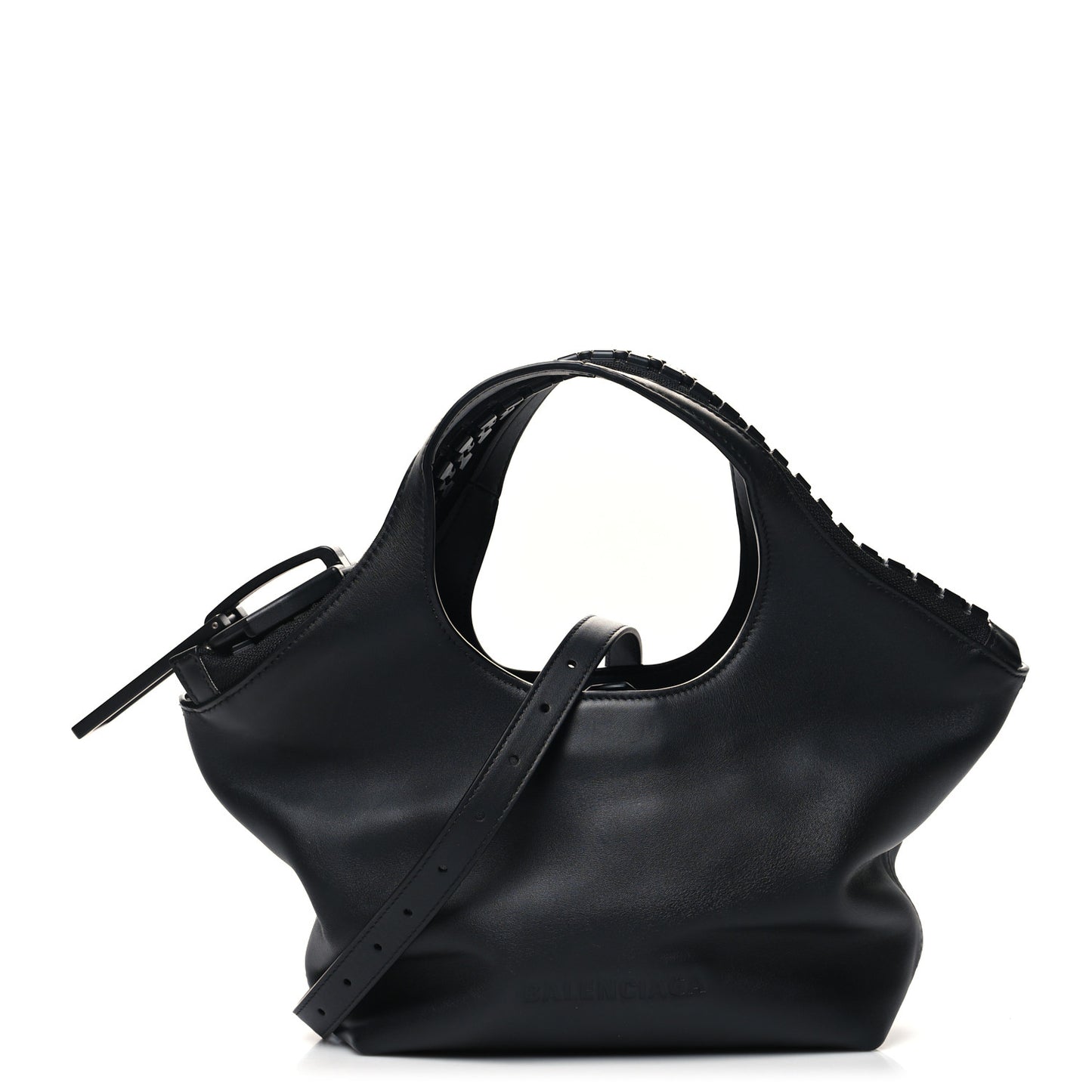Calfskin Megazip Tote Black