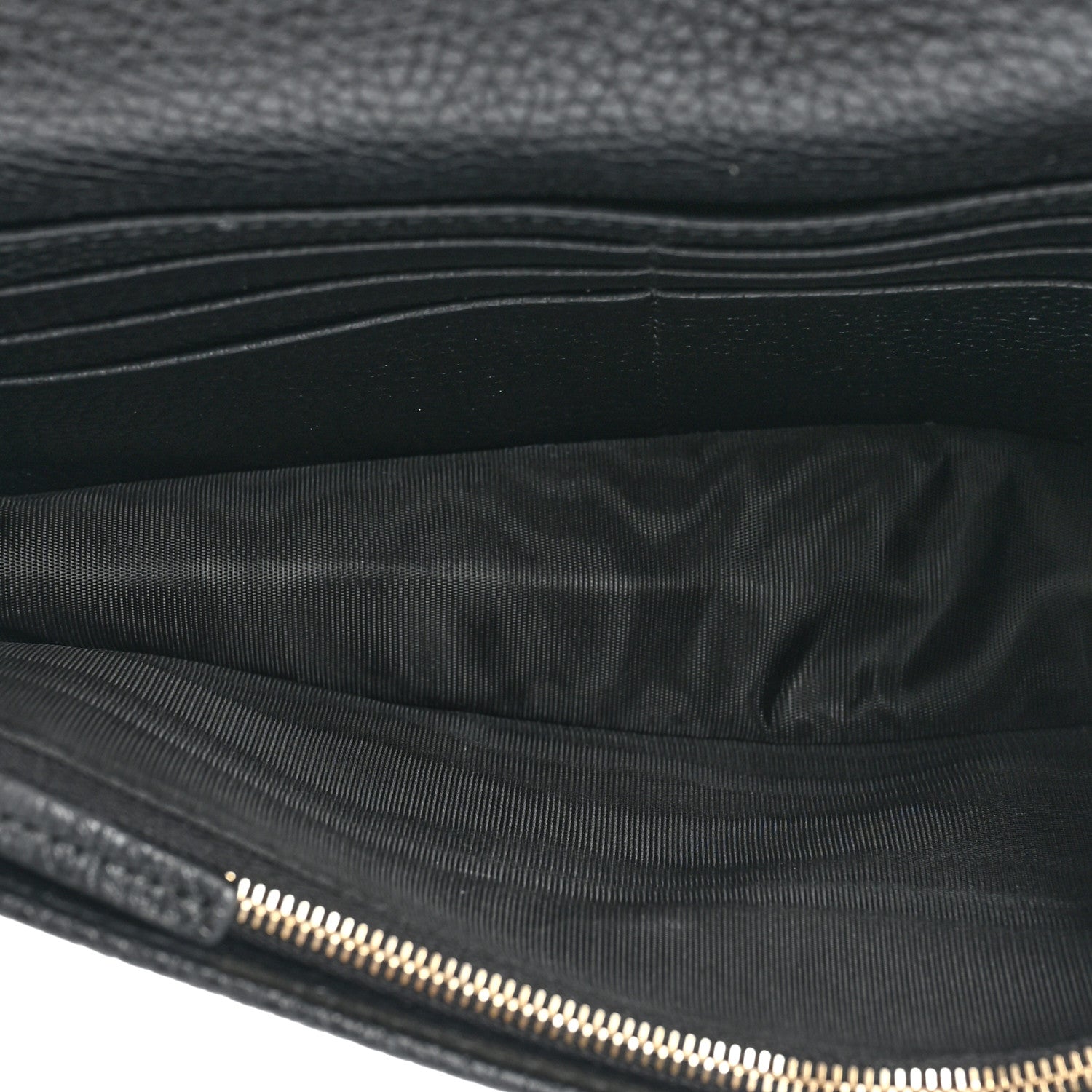 Gucci Pebbled Calfskin Soho Wallet On Chain Black 6 of 12
