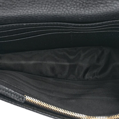 Gucci Pebbled Calfskin Soho Wallet On Chain Black 6 of 12