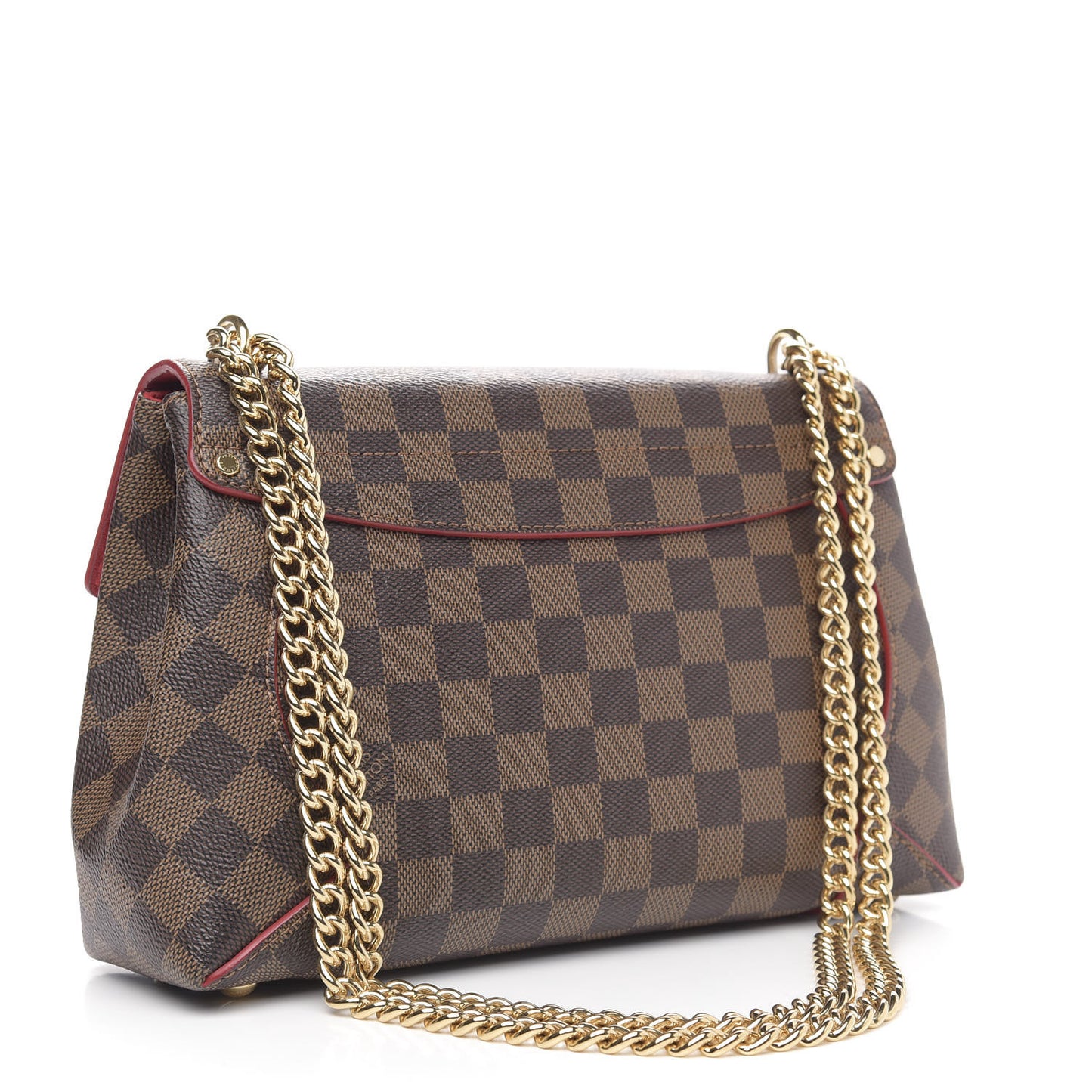 Damier Ebene Caissa Clutch Cherry