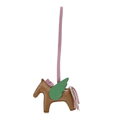 Hermes Milo Lambskin Grigri Rodeo Pegase Horse Bag Charm PM Chai Mauve Sylvestre Menthe 1 of 5