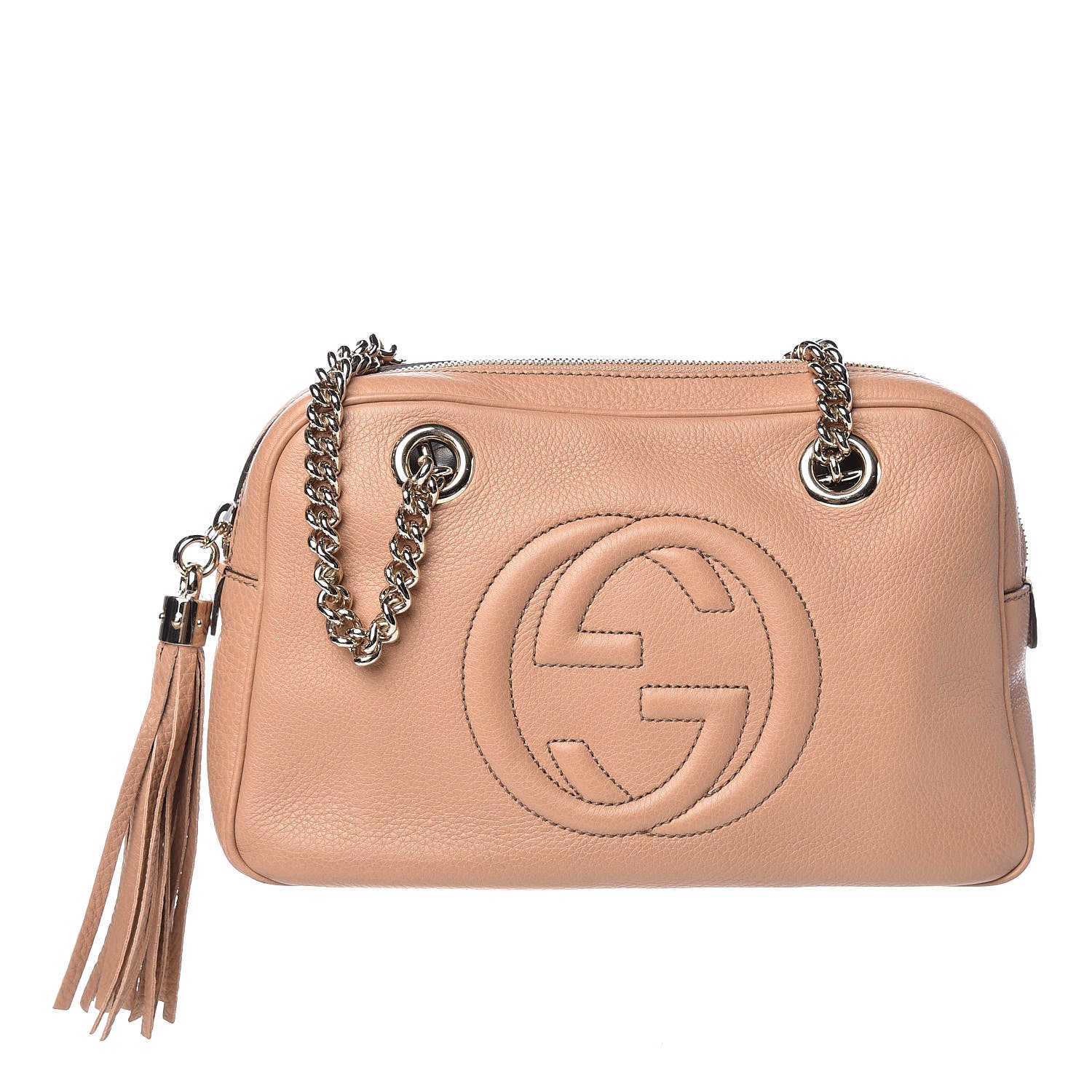 Gucci Pebbled Calfskin Small Soho Bowler Camelia 1 of 9