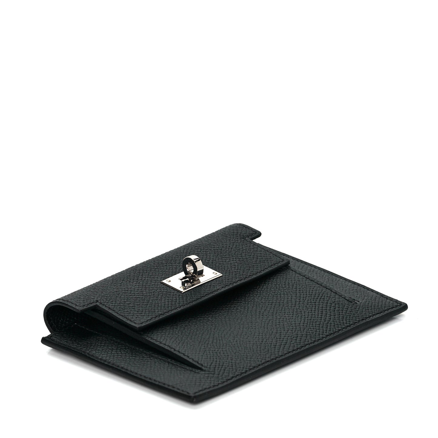 Epsom Kelly Pocket Compact Wallet Black