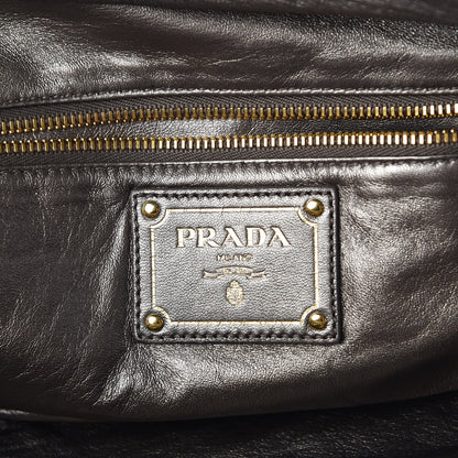 Prada Cervo Lux Print Lace Bauletto Bag Blond 6 of 7