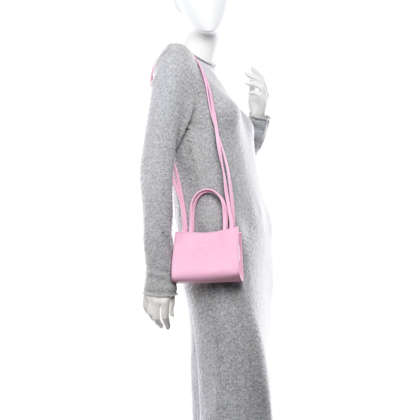 Vegan Leather Small Shopping Bag Bubblegum