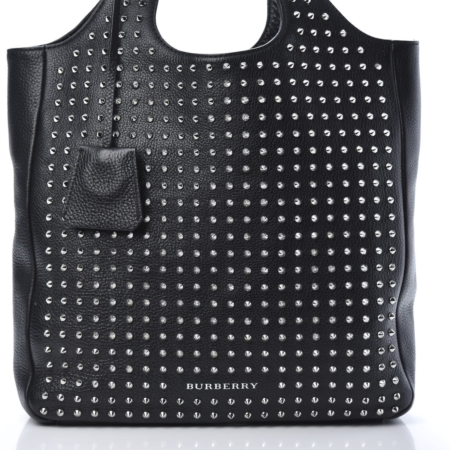 Brit Studded Calfskin Shopper Medium Black