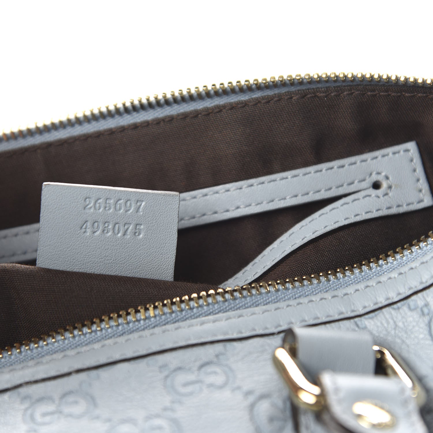 Gucci Guccissima Medium Joy Boston Light Blue 9 of 10