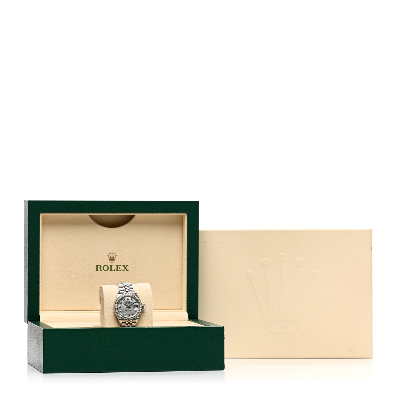 Rolex Stainless Steel 18K White Gold Diamond Mother of Pearl 28mm Oyster Perpetual Datejust Watch 279384 5 of 5