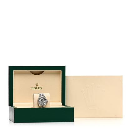 Rolex Stainless Steel 18K White Gold Diamond Mother of Pearl 28mm Oyster Perpetual Datejust Watch 279384 5 of 5