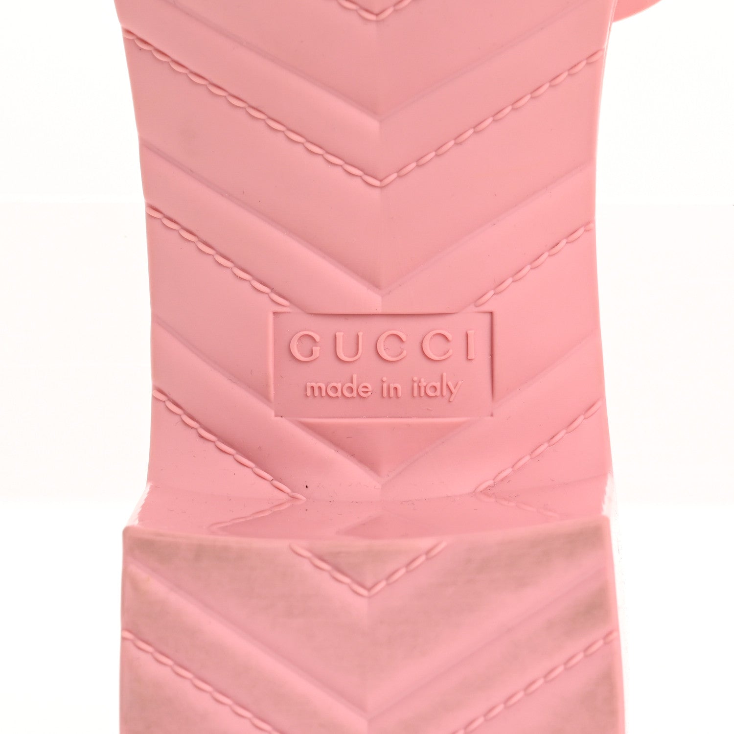 Gucci Rubber Gucci Logo Womens Platform 20/60mm Slide Sandals 40 Wild Rose 8 of 12