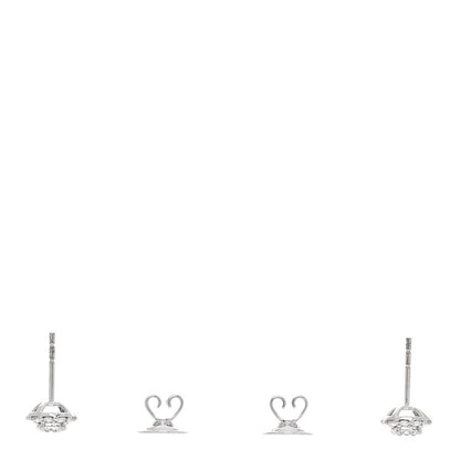 Graff 18K White Gold Diamond 1.60ctw Icon Round Stud Earrings 3 of 6