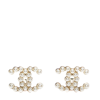 Chanel Pearl CC Earrings Light Gold 1 of 5