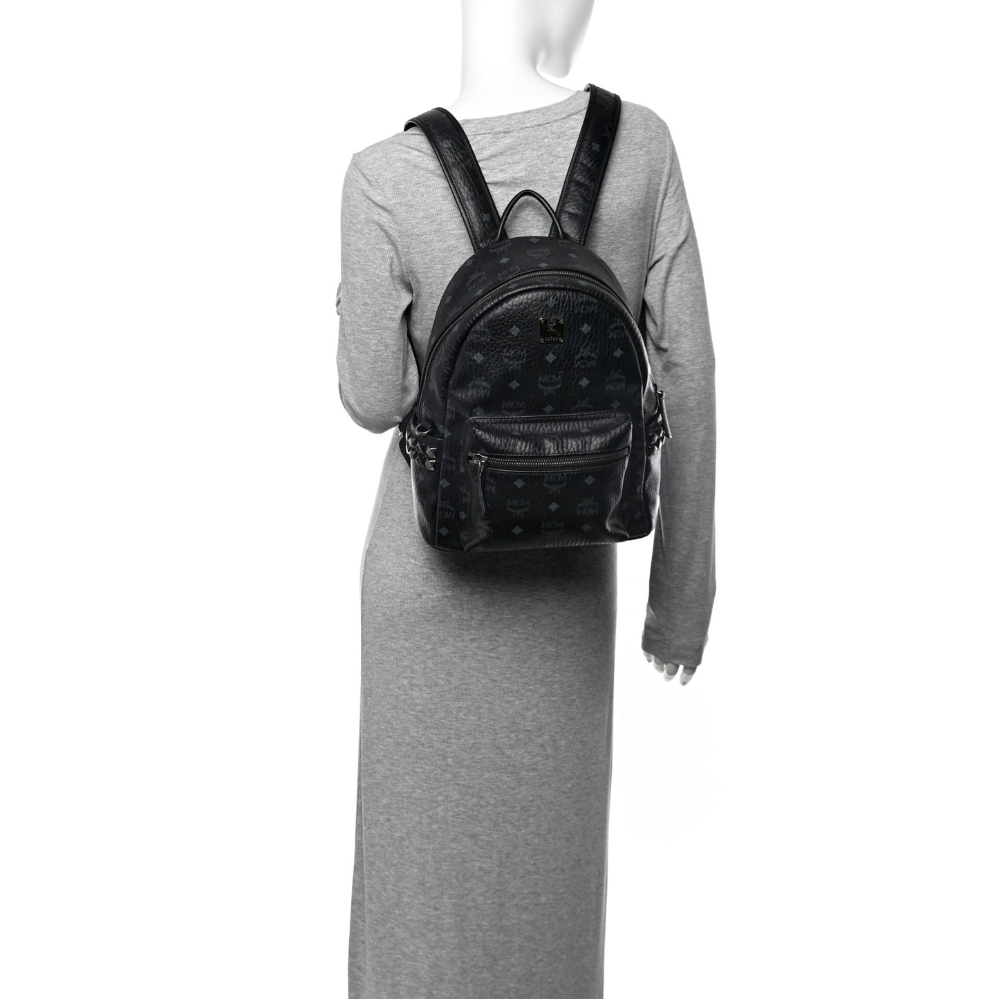 Visetos Small Side Stud Stark Backpack Black