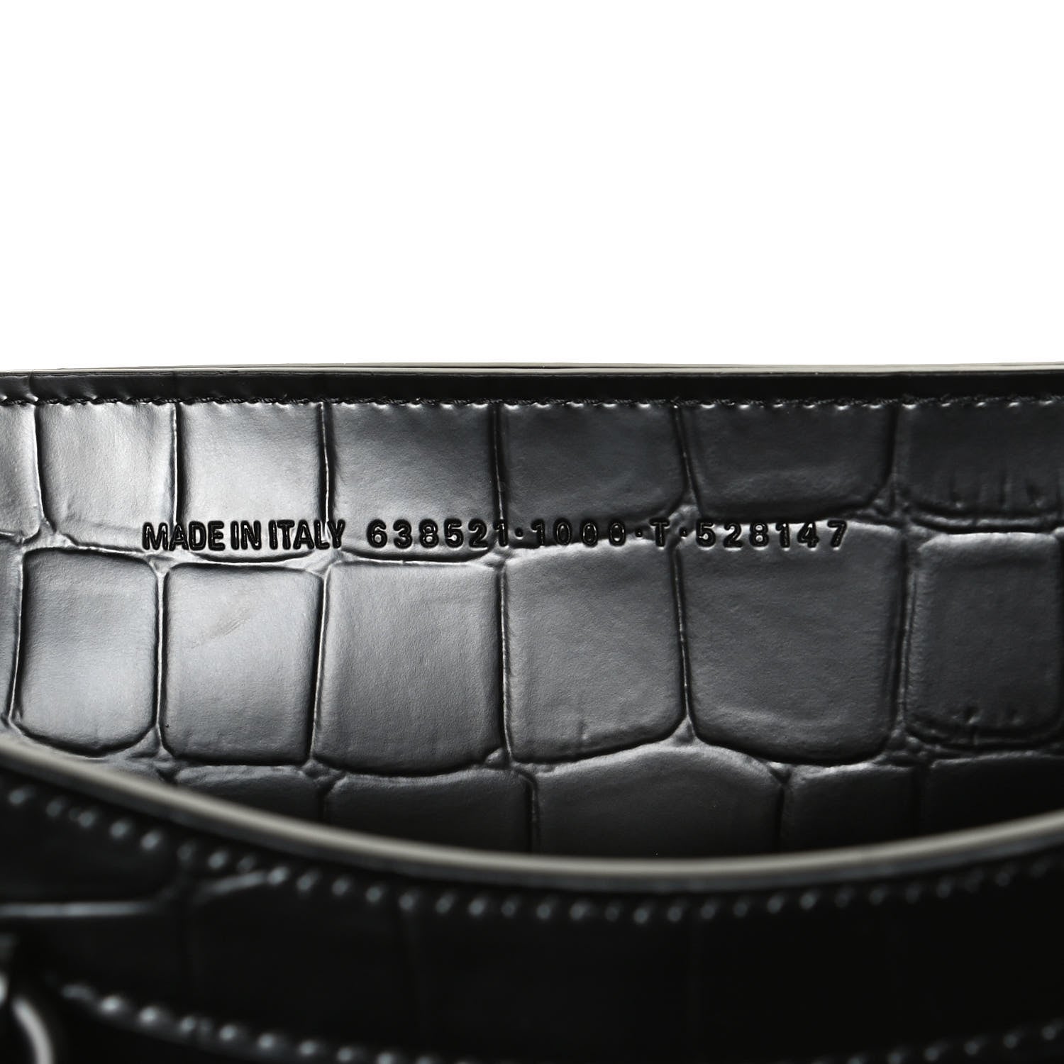 Balenciaga Semi Shiny Calfskin Crocodile Embossed Neo Classic Black Hardware S City Black 7 of 9