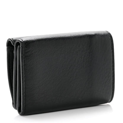 Balenciaga Calfskin Mini Papier Wallet Black 3 of 6