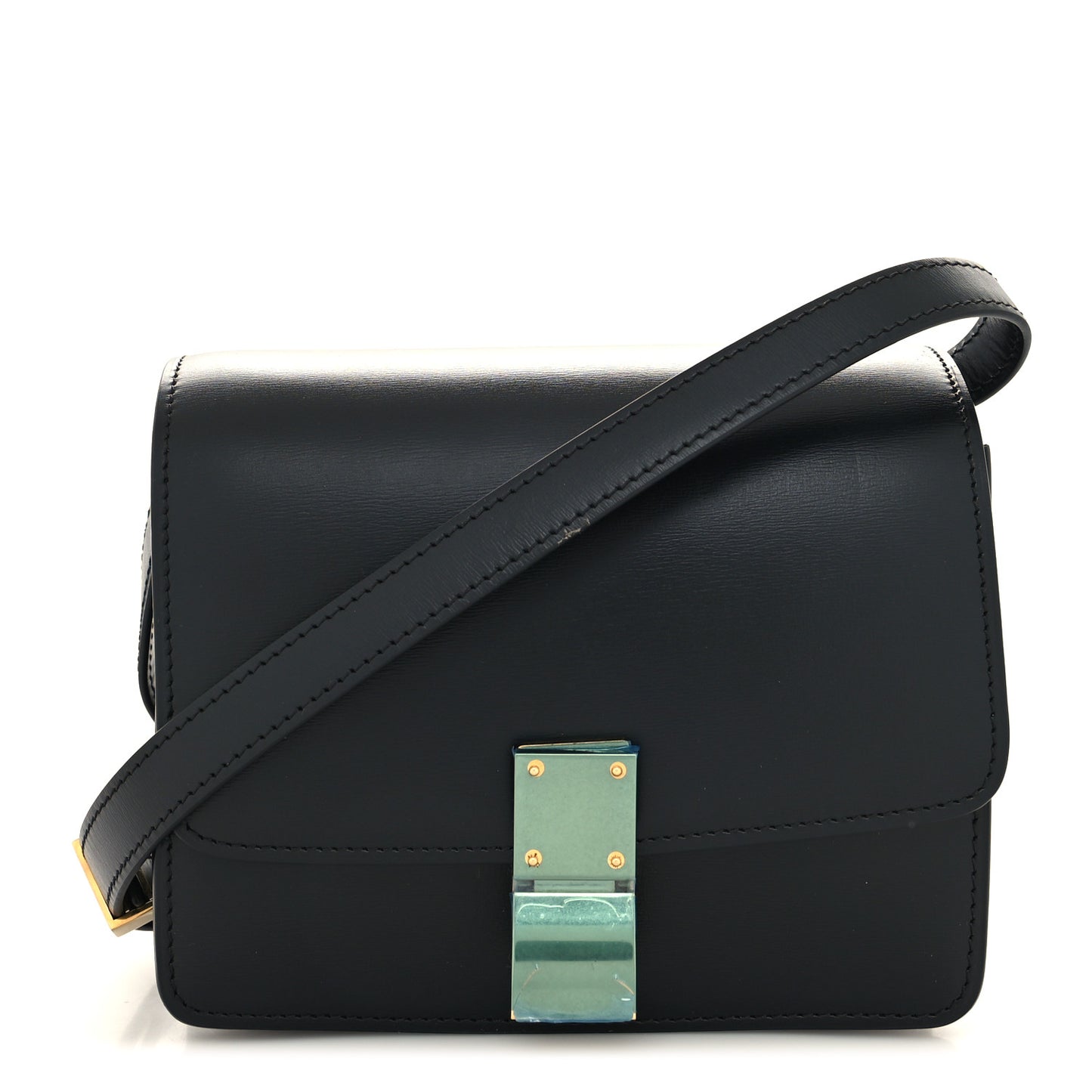 Box Calfskin Small Classic Box Flap Bag Black