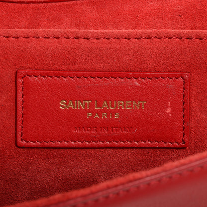 Saint Laurent Calfskin Classic Y Clutch Red 6 of 8